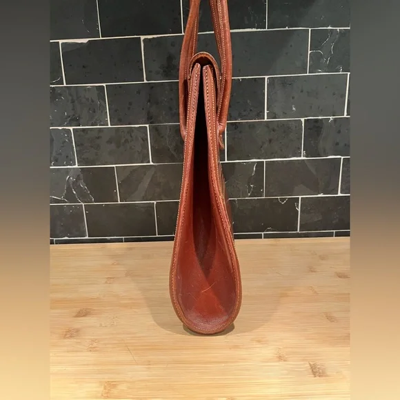 Vintage Brown Leather Bohemian Satchel Purse Bag Tote Western - Picture 5 of 12